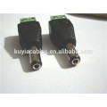 5.5x2.1mm CCTV DC enchufe de corriente macho extraíble adaptador de bloque de bloque para la cámara de CCTV